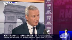 Baisse du chômage: Bruno Le Maire rappelle l'objectif d'un taux à 7% en 2022