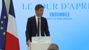 Le Premier ministre Gabriel Attal lors d'une conférence de presse le 20 juin 2024