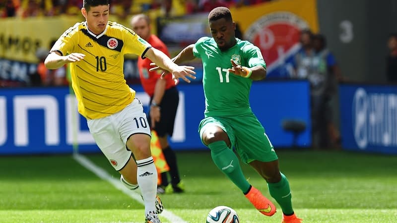 James Rodriguez et Serge Aurier