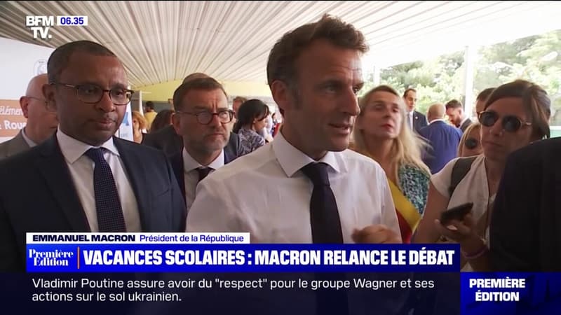 Emmanuel Macron relance le débat sur le rythme des vacances scolaires