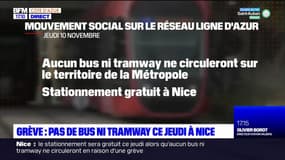 Grève: aucun bus ni tramway ce jeudi à Nice