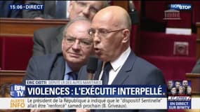 Éric Ciotti (LR): "Allez-vous, monsieur le Premier ministre, interdire samedi toutes manifestations sur tout le territoire national ?"
