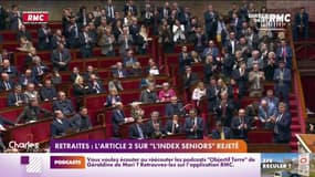 Retraites: l'article 2 sur "l'index seniors" rejeté