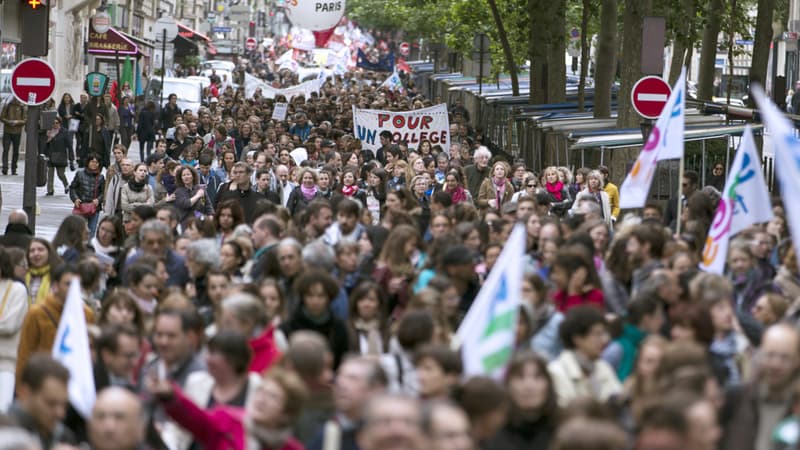 La mobilisation des enseignants contre la réforme du collège n'a pas atteint des sommets.