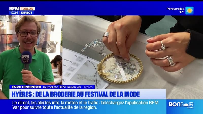 Hyères: un atelier de broderie au Festival de la mode