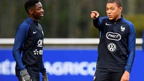 Ousmane Dembélé et Kylian Mbappé 
