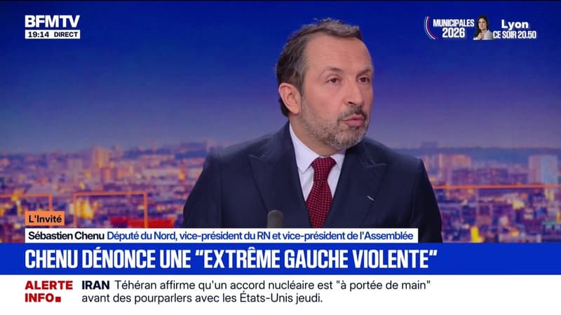 Sébastien Chenu, vice-président du RN, dénonce "une extrême gauche violente"