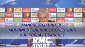 Manchester United : Mourinho s'indigne de questions sur Pogba et Sanchez