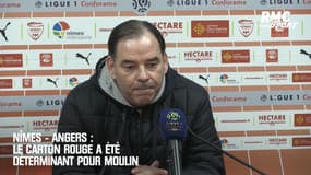 Nîmes - Angers : Le carton rouge a été déterminant pour Stéphane Moulin