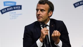 Emmanuel Macron, le 24 juin 2019, au sommet des deux rives de Marseille
