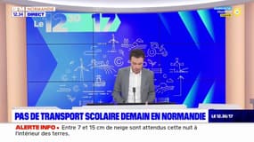 Neige et verglas: les transports scolaires suspendus mercredi en Normandie