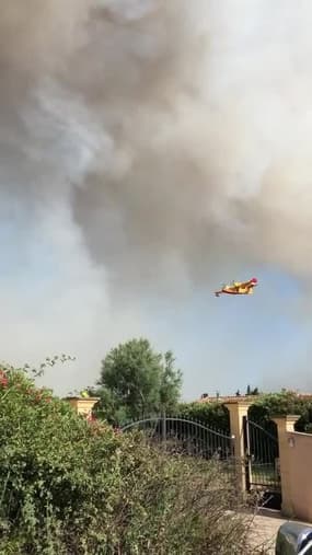 Intervention aérienne sur l'incendie de Nîmes - Témoins BFMTV