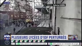 Plusieurs lycées d'Ile-de-France perturbés, des heurts à Aubervilliers
