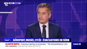 Fausses alertes à la bombe: "Ils font courir un énorme risque" aux Français, affirme Gérald Darmanin