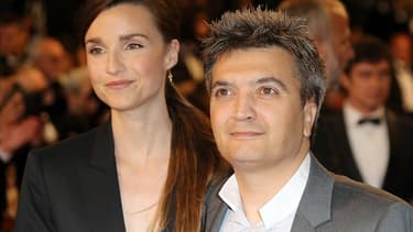 Le producteur Thomas Langmann et son épouse la journaliste Céline Bosquet le 19 mai 2016 au festival de Cannes.