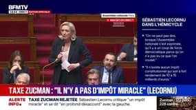 "J'avoue avoir un certain plaisir à vous voir vous débattre dans une situation aussi inconfortable": Marine Le Pen s'adresse à Sébastien Lecornu après le rejet de la taxe Zucman