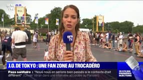 Une fan zone a été installée au Trocadéro à Paris pour suivre les Jeux Olympiques de Tokyo