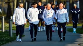 Le staff de l'équipe de France le 22 mars 2022