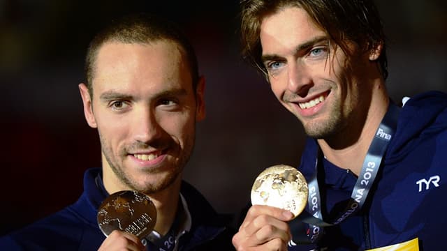 Camille Lacourt et Jérémy Stravius