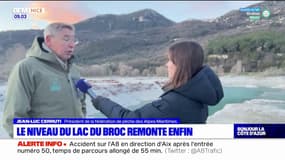 Alpes-Maritimes: le niveau du lac du Broc remonte doucement
