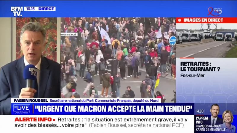 Retraites: Fabien Roussel demande à Emmanuel Macron 