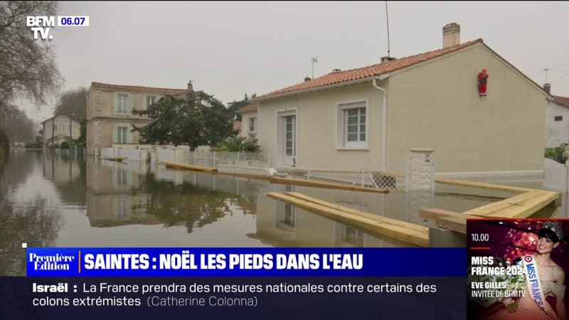 Charente-Maritime: les habitants de Saintes s'apprêtent à passer Noël les pieds dans l'eau
