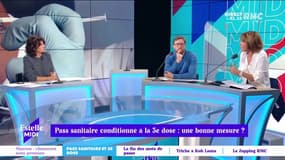 Pass sanitaire conditionné à la 3ème dose : une bonne mesure ? "Macron est cohérent avec tout ce qu'il a fait jusqu'à présent. Hier soir, il a été clair, pas alarmiste et même plutôt positif" juge Catherine Rambert. 