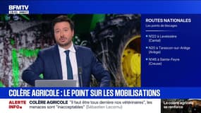 Colère agricole: plusieurs routes sont bloquées par les agriculteurs