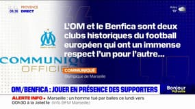 Marseille: l'OM et Benfica appellent à jouer les quarts de C3 en présence de leurs supporters