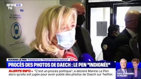 Jugée pour avoir publié des photos de Daech, Marine Le Pen dénonce "un procès politique"