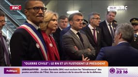 "Guerre civile" : Le RN et LFI fustigent le président 