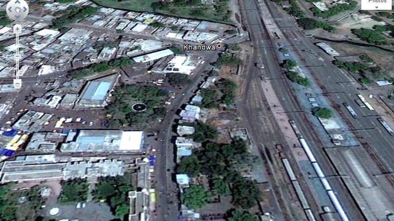 La gare de Khandwa où Saroo s'est perdu à l'âge de cinq ans... Vue de Google Earth !