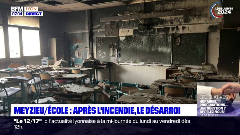 Meyzieu: le désarroi des élèves et parents après l'incendie volontaire de l'école