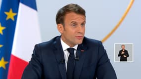 Le Président de la République Emmanuel Macron, le 25 avril 2019 à l'Elysée. 