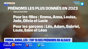 Emma, Anna, Léo... Le top 10 des prénoms de 2023 en Alsace