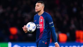 L'attaquant du PSG Kylian Mbappé face à Newcastle en Ligue des champions