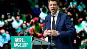 Le candidat Vert Yannick Jadot lors de son meeting au Zénith de Paris, le 27 mars 2022