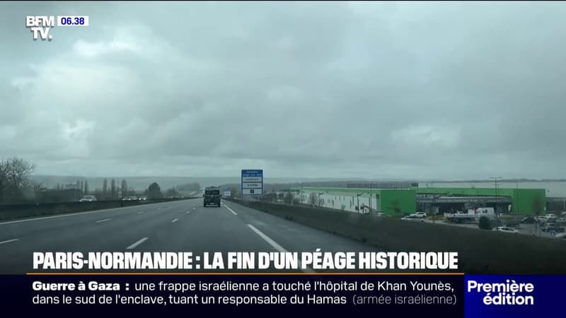 Le péage de Buchelay, le plus proche de Paris sur l'autoroute de Normandie, a été démonté