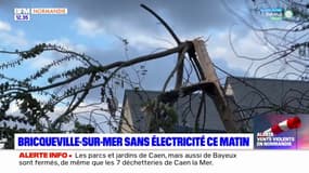 Tempête Gérard: la commune de Bricqueville-sur-Mer privée d'électricité ce matin