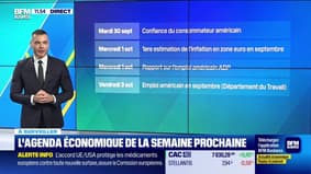 L'agenda économique de la semaine prochaine - 26/09