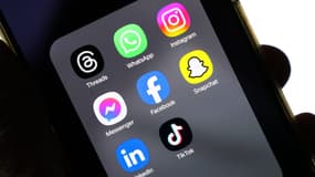 Des applications de réseaux sociaux sur un smartphone.