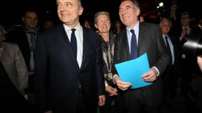 Alain Juppé et François Bayrou, à Pau, en 2014.