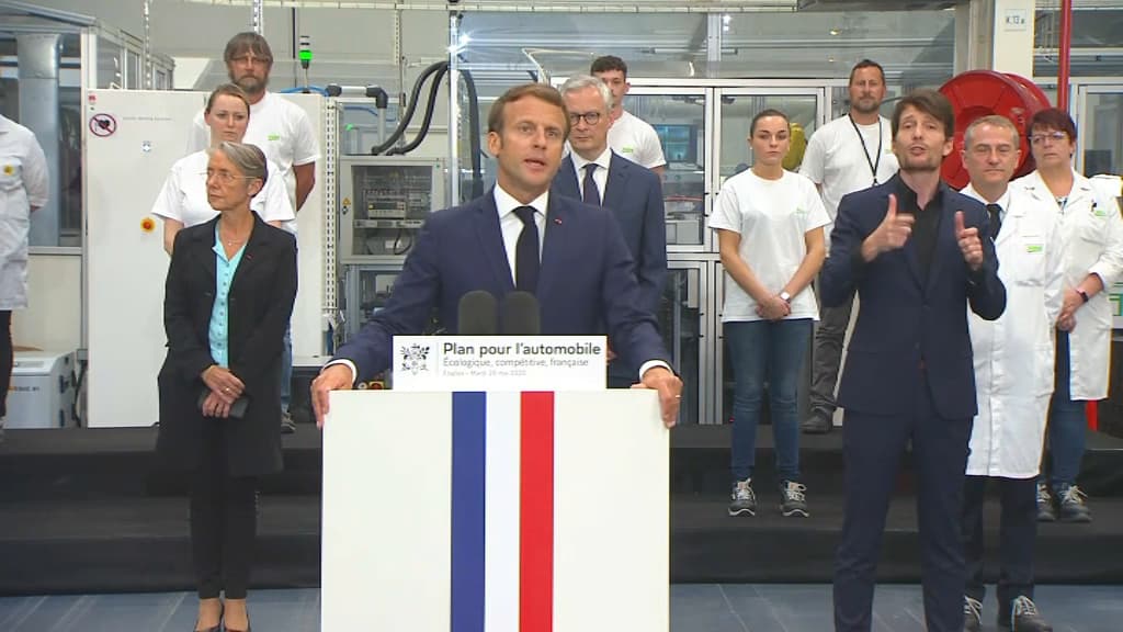 Plan automobile: Emmanuel Macron vise la production d'un million de voitures propres en France d'ici 2025