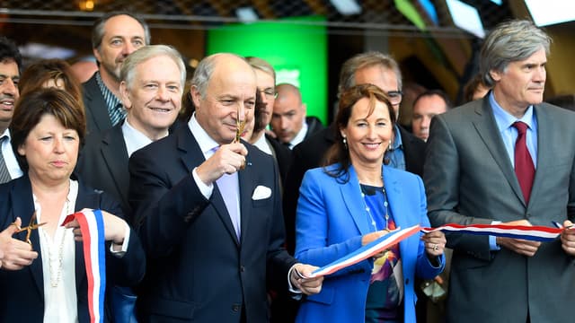 Martine Aubry, Laurent Fabius, Ségolène Royal et Stéphane Le Foll à l'exposition universelle de Milan