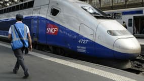 TGV stationné dans la Gare de Lyon, à Paris