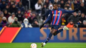 Ousmane Dembélé avec le FC Barcelone en 2023.