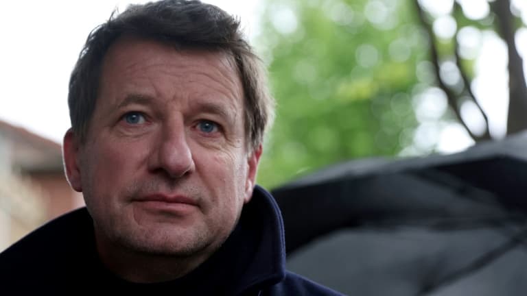 Le candidat EELV à la présidentielle française Yannick Jadot à Ivry-sur-Seine, dans le Val-de-Marne, le 31 mars 2022