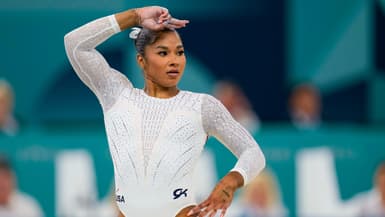 La gymnaste américaine Jordan Chiles lors des JO de Paris, le 5 août 2024