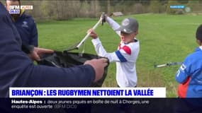 Briançon: les rugbymen nettoient la vallée