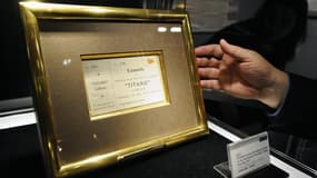 L'un des rares billets existants pour l'inauguration du Titanic pourrait atteindre les 70.000 dollars (53.380 euros) lors des enchères organisées à New York par la maison Bonham's pour le centenaire du funeste voyage transatlantique du paquebot./Photo pri